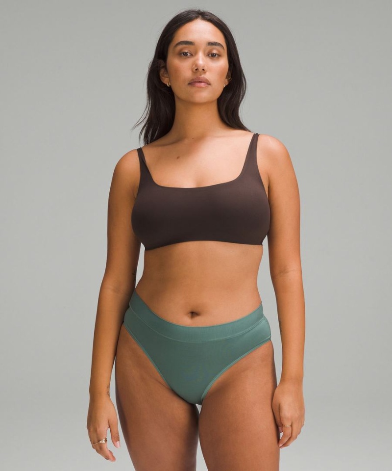 Lululemon Wundermost Ultra-Soft Nulu Scoop-Neck Bralette A–D Cups Sport BH Dam Choklad Sverige | ZMIUGV256