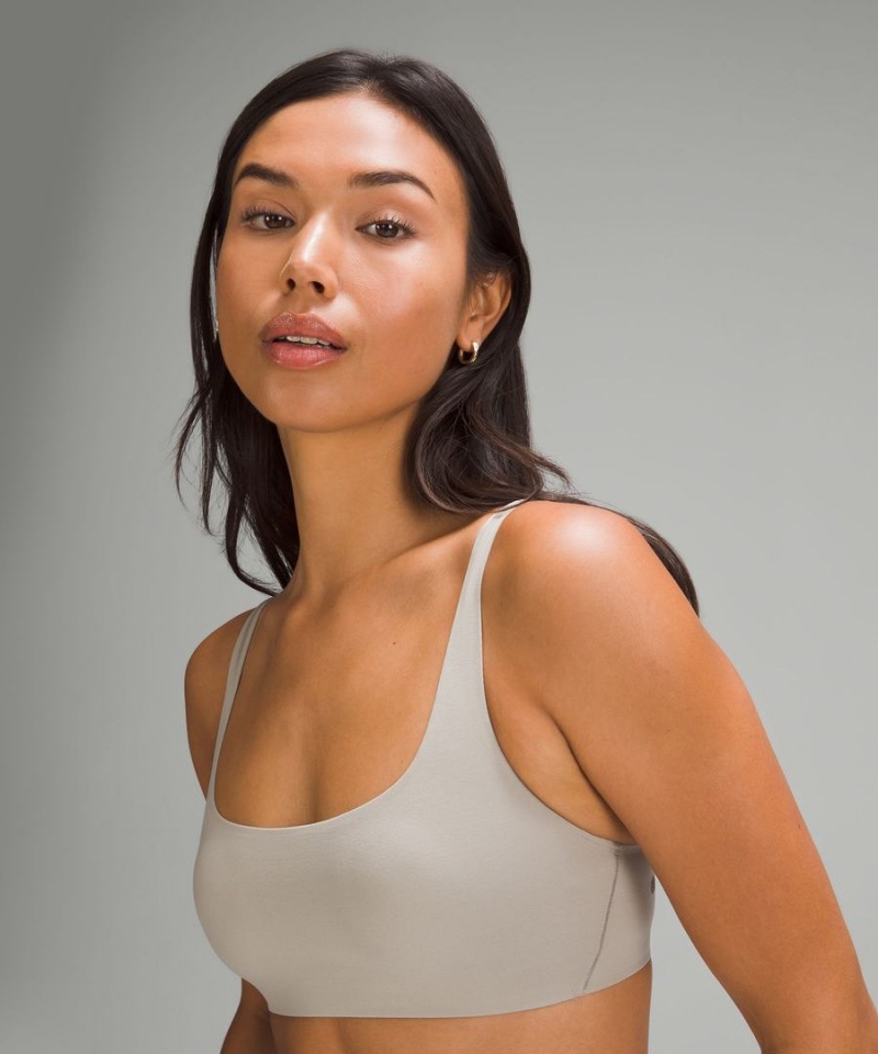 Lululemon Wundermost Ultra-Soft Nulu Scoop-Neck Bralette A–D Cups Sport BH Dam Grå Sverige | BXICGK619