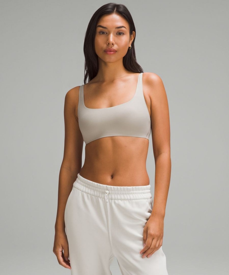 Lululemon Wundermost Ultra-Soft Nulu Scoop-Neck Bralette A–D Cups Sport BH Dam Grå Sverige | BXICGK619