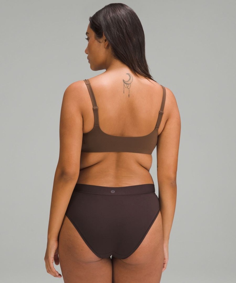 Lululemon Wundermost Ultra-Soft Nulu Scoop-Neck Bralette A–D Cups Sport BH Dam Choklad Sverige | HILRDN851