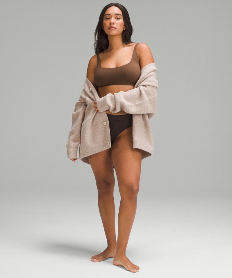 Lululemon Wundermost Ultra-Soft Nulu Scoop-Neck Bralette A–D Cups Sport BH Dam Choklad Sverige | HILRDN851