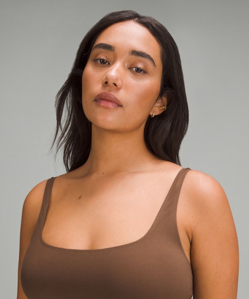 Lululemon Wundermost Ultra-Soft Nulu Scoop-Neck Bralette A–D Cups Sport BH Dam Choklad Sverige | HILRDN851