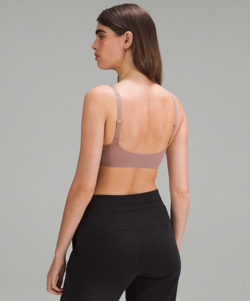 Lululemon Wundermost Ultra-Soft Nulu Scoop-Neck Bralette A–D Cups Sport BH Dam Rosa Sverige | ANOIHF093