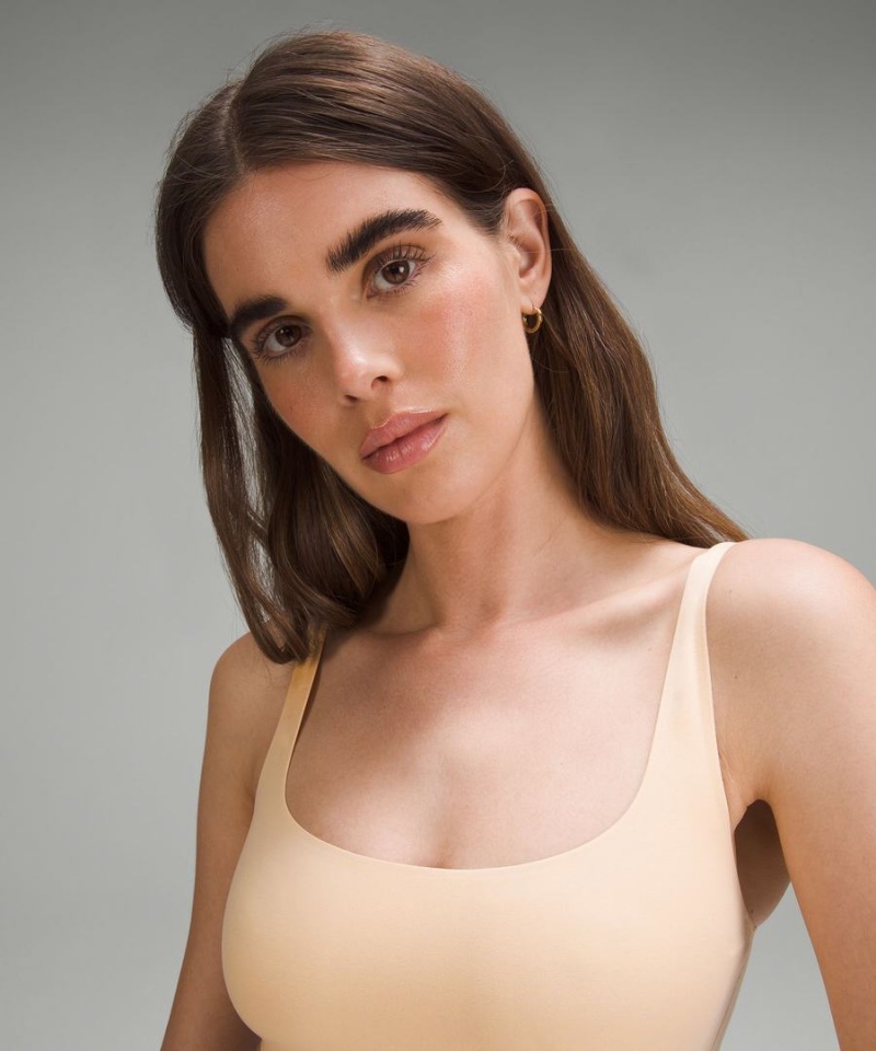 Lululemon Wundermost Ultra-Soft Nulu Scoop-Neck Bralette A–D Cups Sport BH Dam Beige Sverige | KPYNSL374