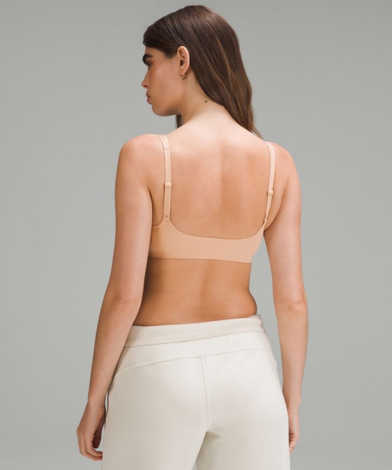 Lululemon Wundermost Ultra-Soft Nulu Scoop-Neck Bralette A–D Cups Sport BH Dam Beige Sverige | YTFHJK208