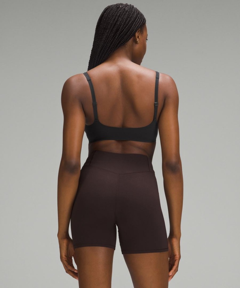 Lululemon Wundermost Ultra-Soft Nulu Scoop-Neck Bralette A–D Cups Sport BH Dam Svarta Sverige | WBIRGP810