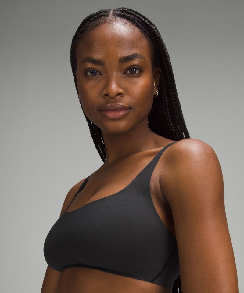 Lululemon Wundermost Ultra-Soft Nulu Scoop-Neck Bralette A–D Cups Sport BH Dam Svarta Sverige | WBIRGP810