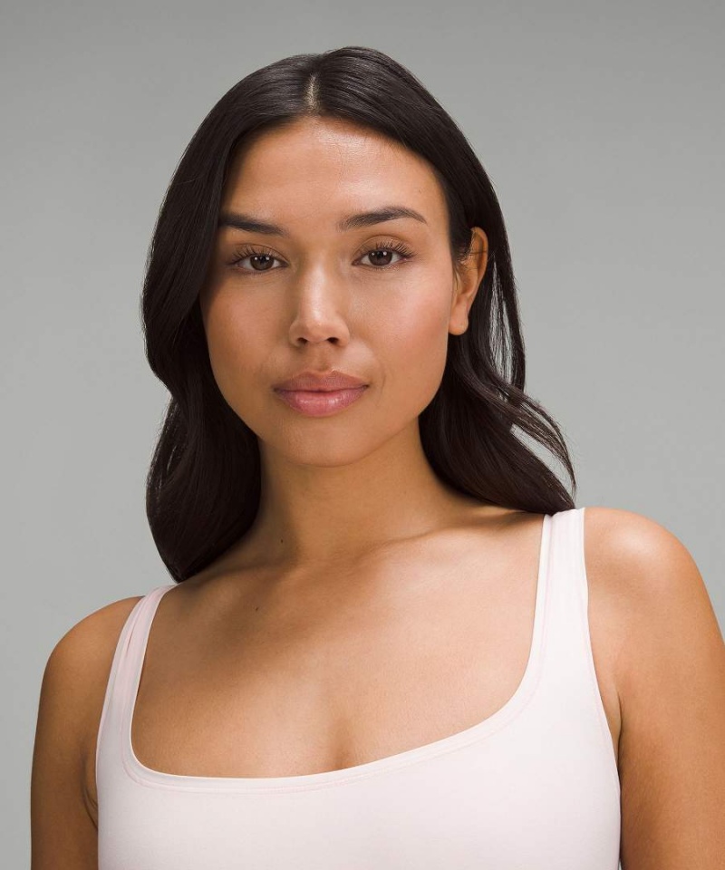 Lululemon Wundermost Ultra-Soft Nulu Square-Neck Ärmlös Body Dam Ljusröda Sverige | SJFDEX691