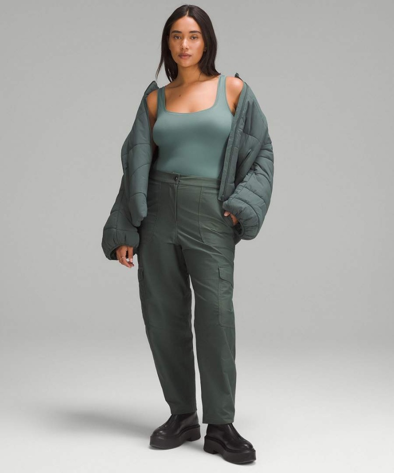 Lululemon Wundermost Ultra-Soft Nulu Square-Neck Ärmlös Body Dam Mörkgröna Sverige | UJAIVQ984