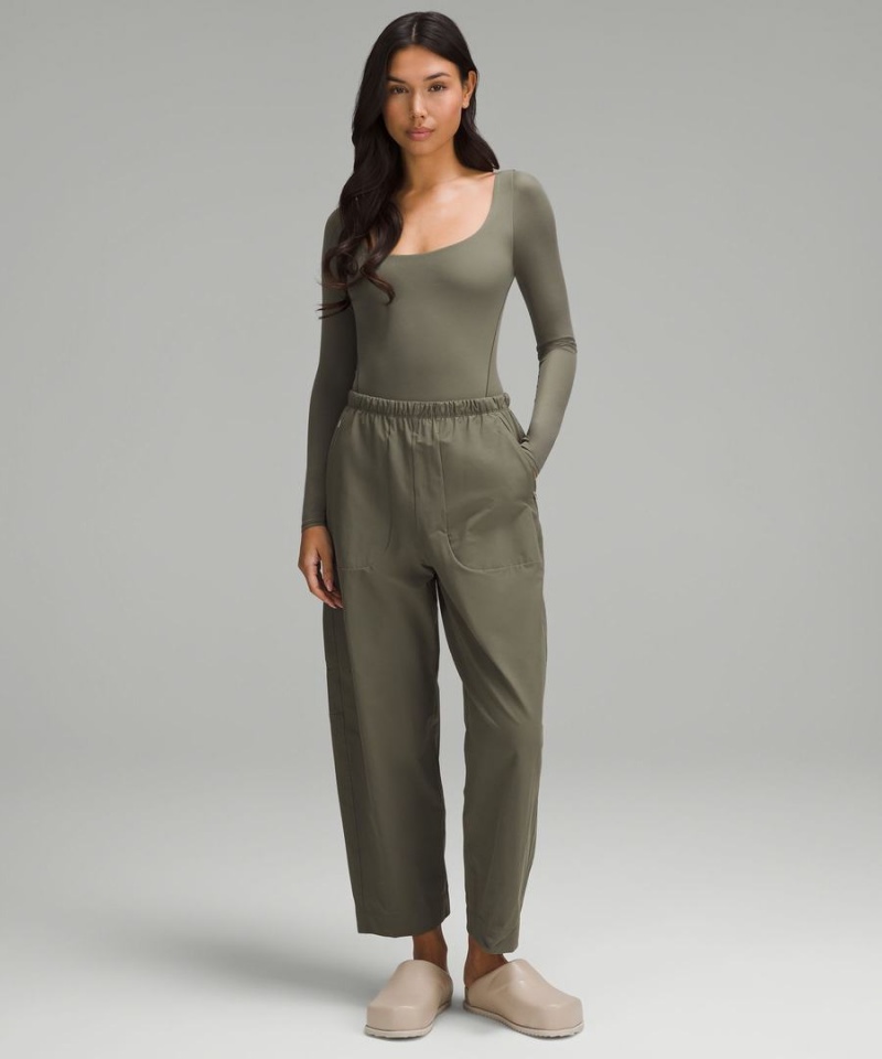 Lululemon Wundermost Ultra-Soft Nulu Square-Neck Long-Sleeve Body Dam Gröna Sverige | TZYJXV962
