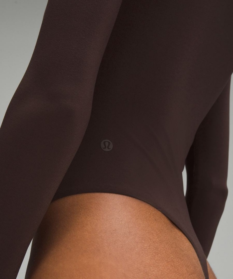 Lululemon Wundermost Ultra-Soft Nulu Square-Neck Long-Sleeve Body Dam Choklad Sverige | IDTGWB819