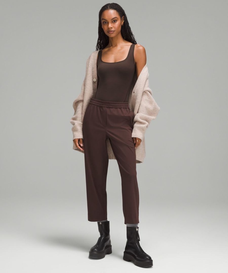 Lululemon Wundermost Ultra-Soft Nulu Square-Neck Ärmlös Body Dam Choklad Sverige | BCLXTA631