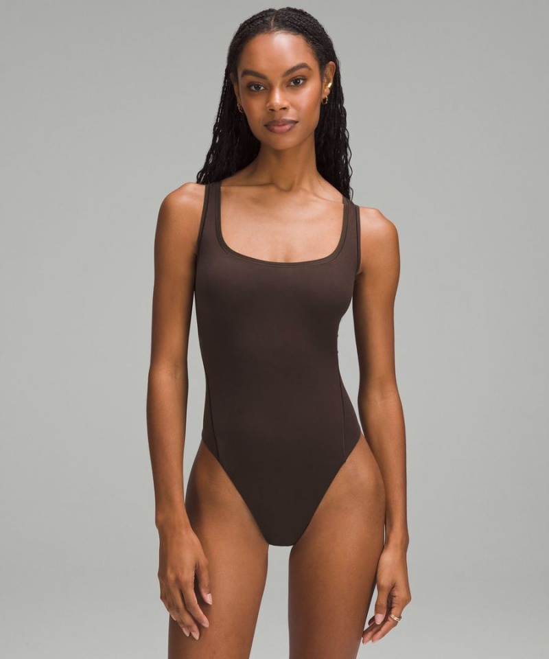 Lululemon Wundermost Ultra-Soft Nulu Square-Neck Ärmlös Body Dam Choklad Sverige | BCLXTA631
