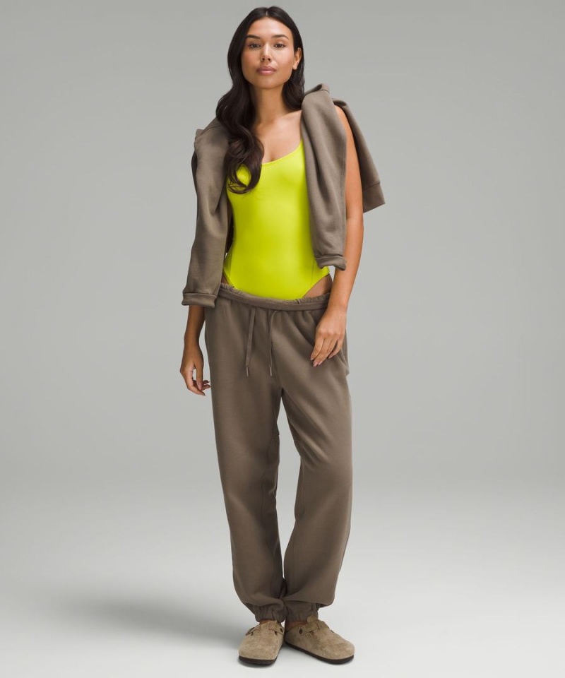 Lululemon Wundermost Ultra-Soft Nulu Square-Neck Ärmlös Body Dam Ljusgröna Sverige | QOGENS851