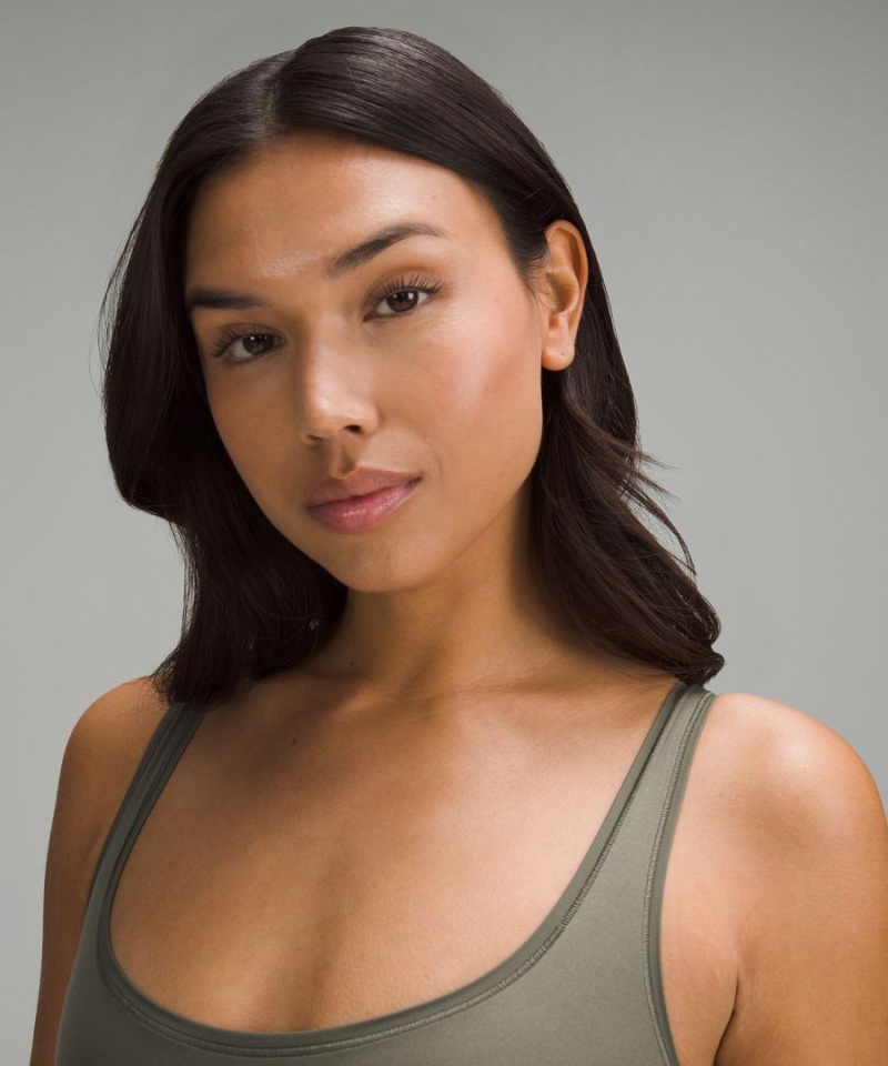 Lululemon Wundermost Ultra-Soft Nulu Square-Neck Ärmlös Body Dam Gröna Sverige | JBITRG635
