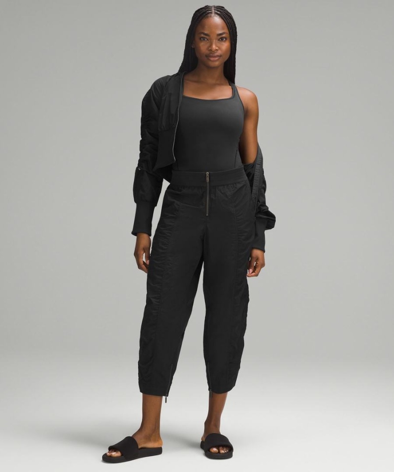 Lululemon Wundermost Ultra-Soft Nulu Square-Neck Ärmlös Body Dam Svarta Sverige | RQEAVL928