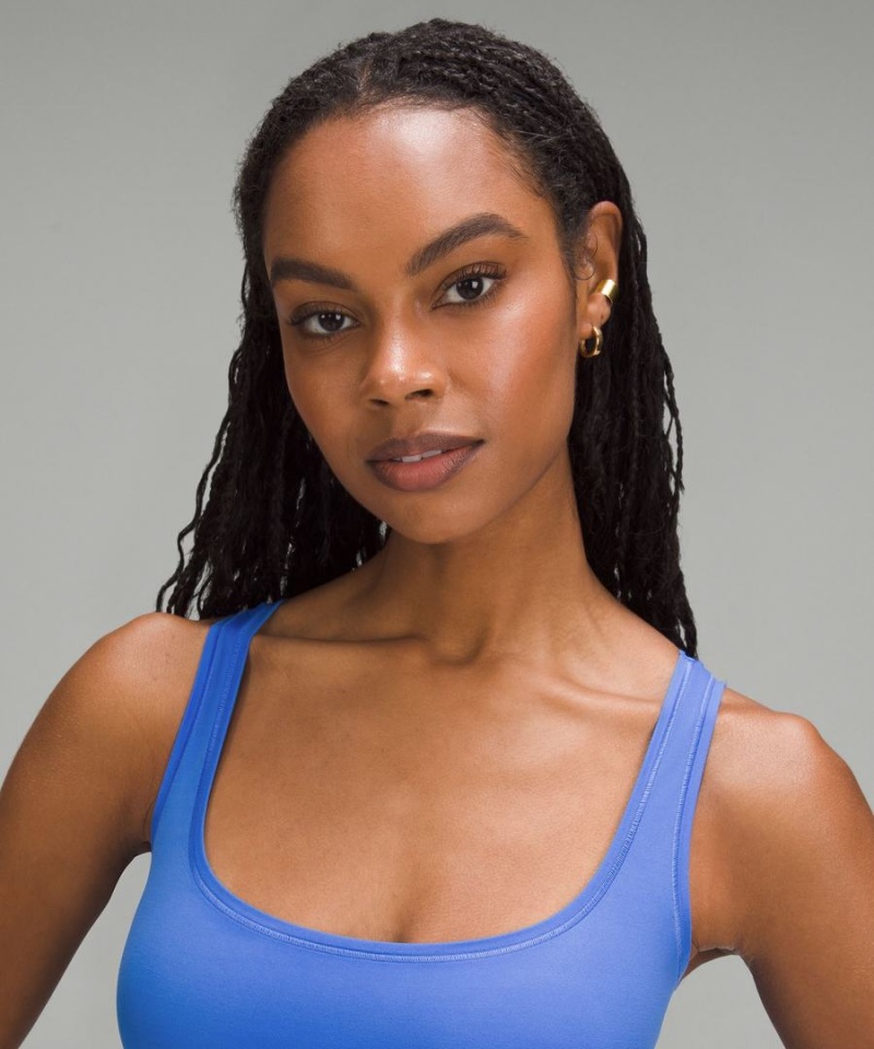 Lululemon Wundermost Ultra-Soft Nulu Square-Neck Ärmlös Body Dam Blå Sverige | DKHFXG674