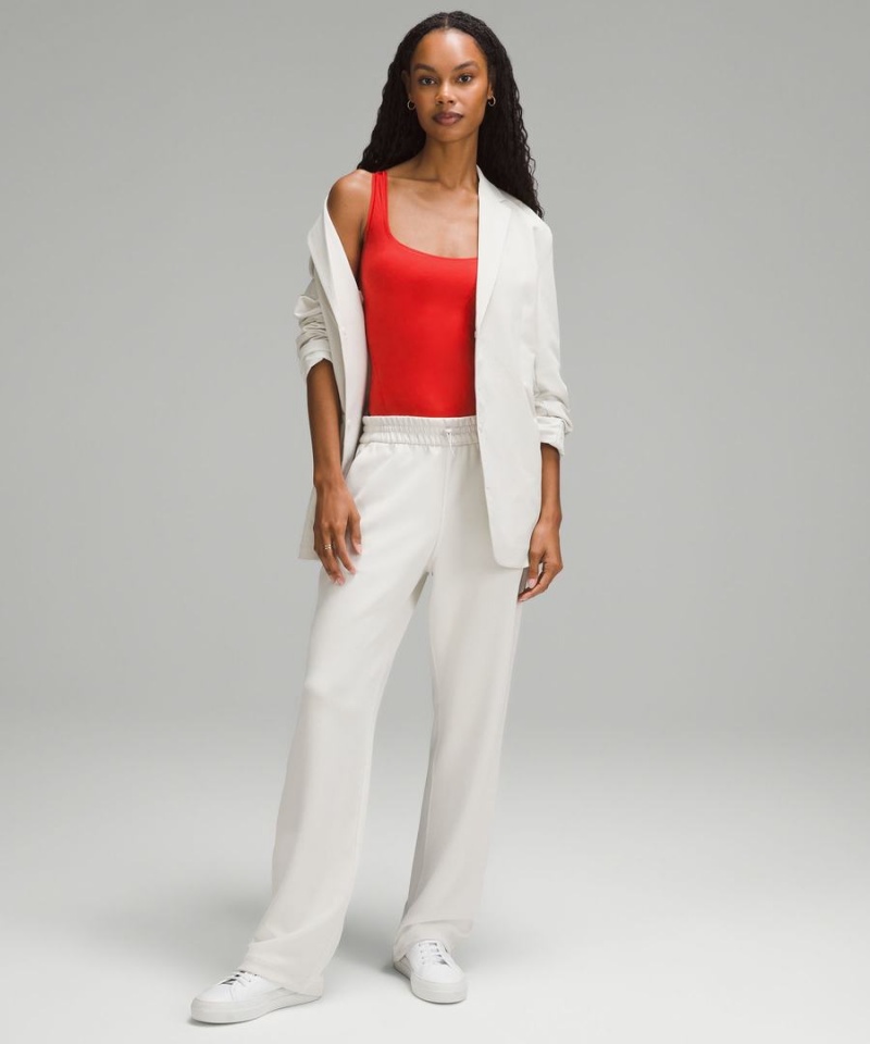 Lululemon Wundermost Ultra-Soft Nulu Square-Neck Ärmlös Body Dam Röda Sverige | FZPJDM185