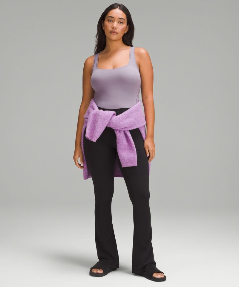 Lululemon Wundermost Ultra-Soft Nulu Square-Neck Ärmlös Body Dam Lila Grå Sverige | DXWFZM106