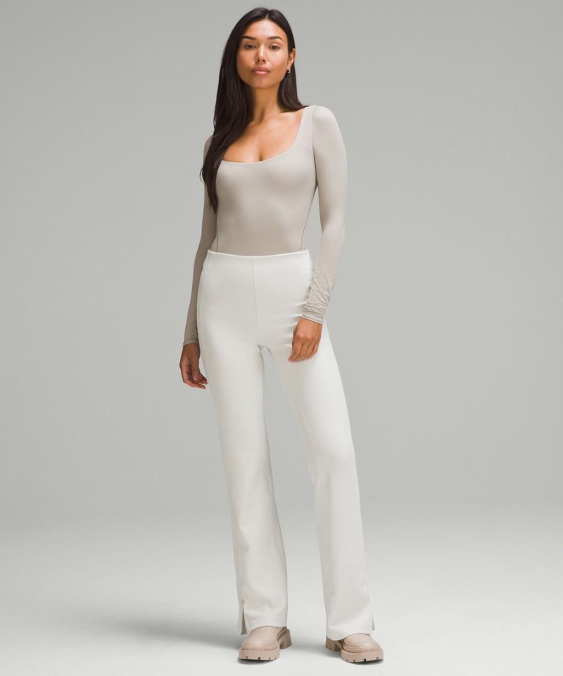 Lululemon Wundermost Ultra-Soft Nulu Square-Neck Long-Sleeve Body Dam Grå Sverige | HGYOFQ637