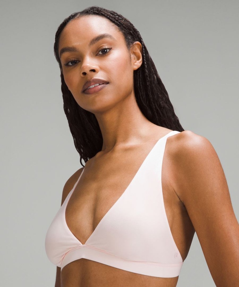 Lululemon Wundermost Ultra-Soft Nulu Triangle Bralette A–D Cups Sport BH Dam Ljusröda Sverige | VNFZAT475