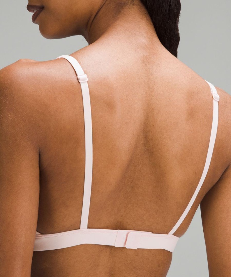 Lululemon Wundermost Ultra-Soft Nulu Triangle Bralette A–D Cups Sport BH Dam Ljusröda Sverige | VNFZAT475