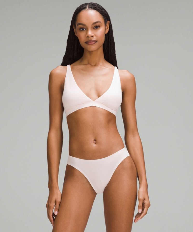Lululemon Wundermost Ultra-Soft Nulu Triangle Bralette A–D Cups Sport BH Dam Ljusröda Sverige | VNFZAT475