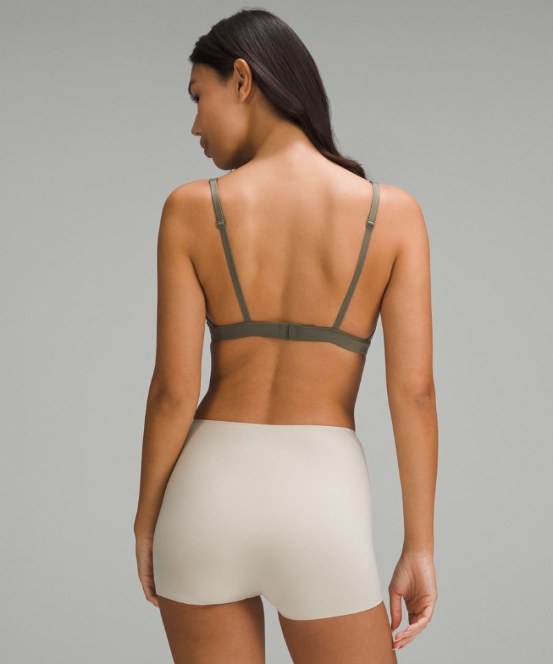 Lululemon Wundermost Ultra-Soft Nulu Triangle Bralette A–D Cups Sport BH Dam Gröna Sverige | PZMSVU690
