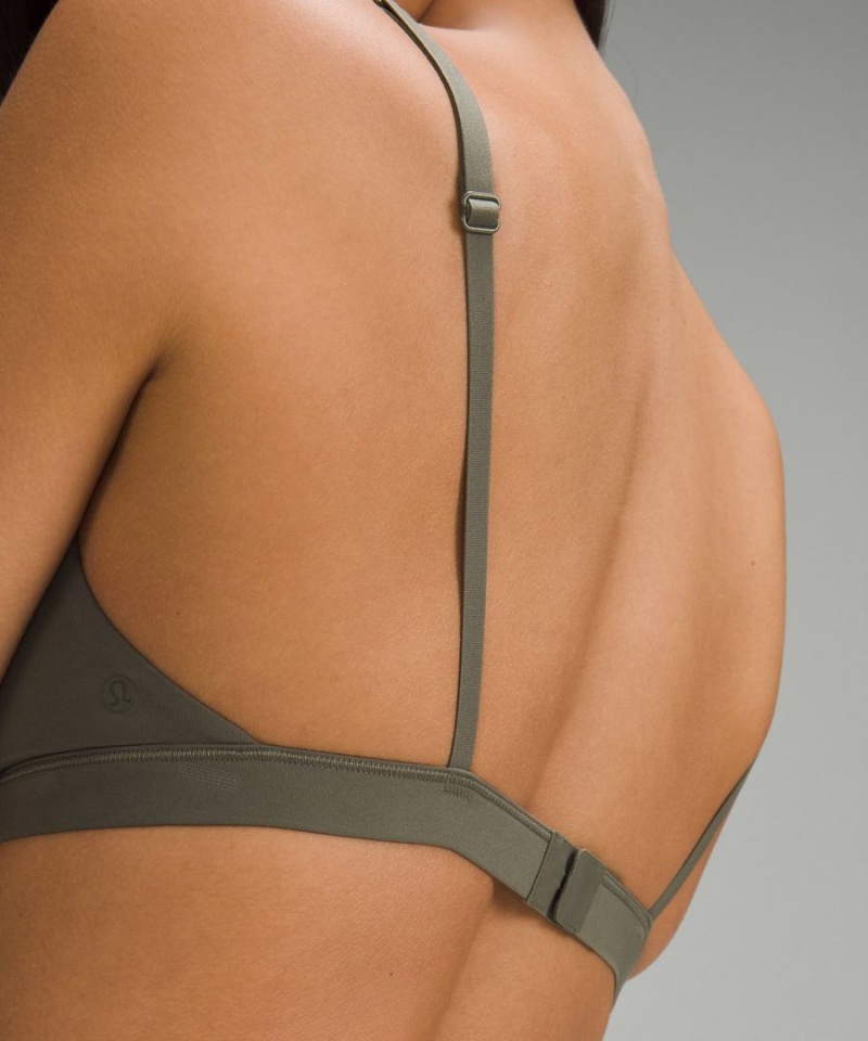 Lululemon Wundermost Ultra-Soft Nulu Triangle Bralette A–D Cups Sport BH Dam Gröna Sverige | PZMSVU690