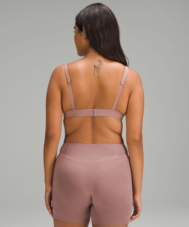 Lululemon Wundermost Ultra-Soft Nulu Triangle Bralette A–D Cups Sport BH Dam Rosa Sverige | OJZRIN840