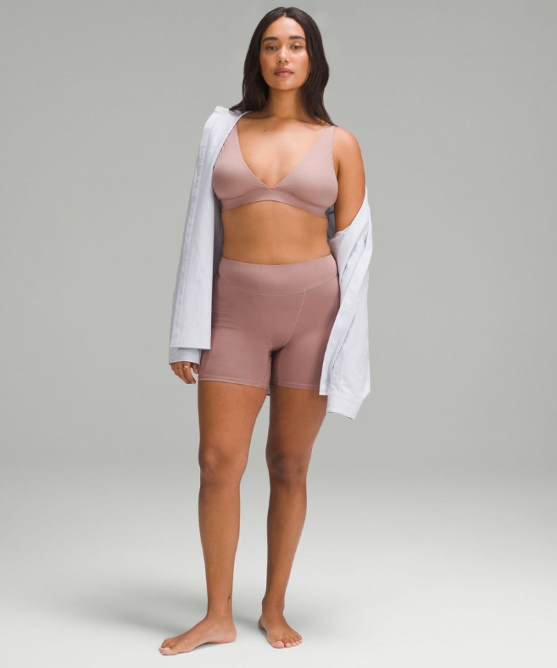 Lululemon Wundermost Ultra-Soft Nulu Triangle Bralette A–D Cups Sport BH Dam Rosa Sverige | OJZRIN840