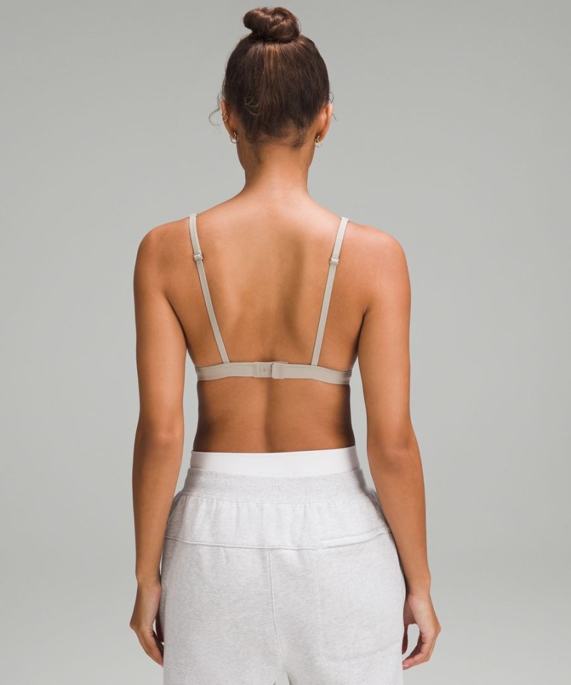 Lululemon Wundermost Ultra-Soft Nulu Triangle Bralette A–D Cups Sport BH Dam Grå Sverige | WZFXRN738