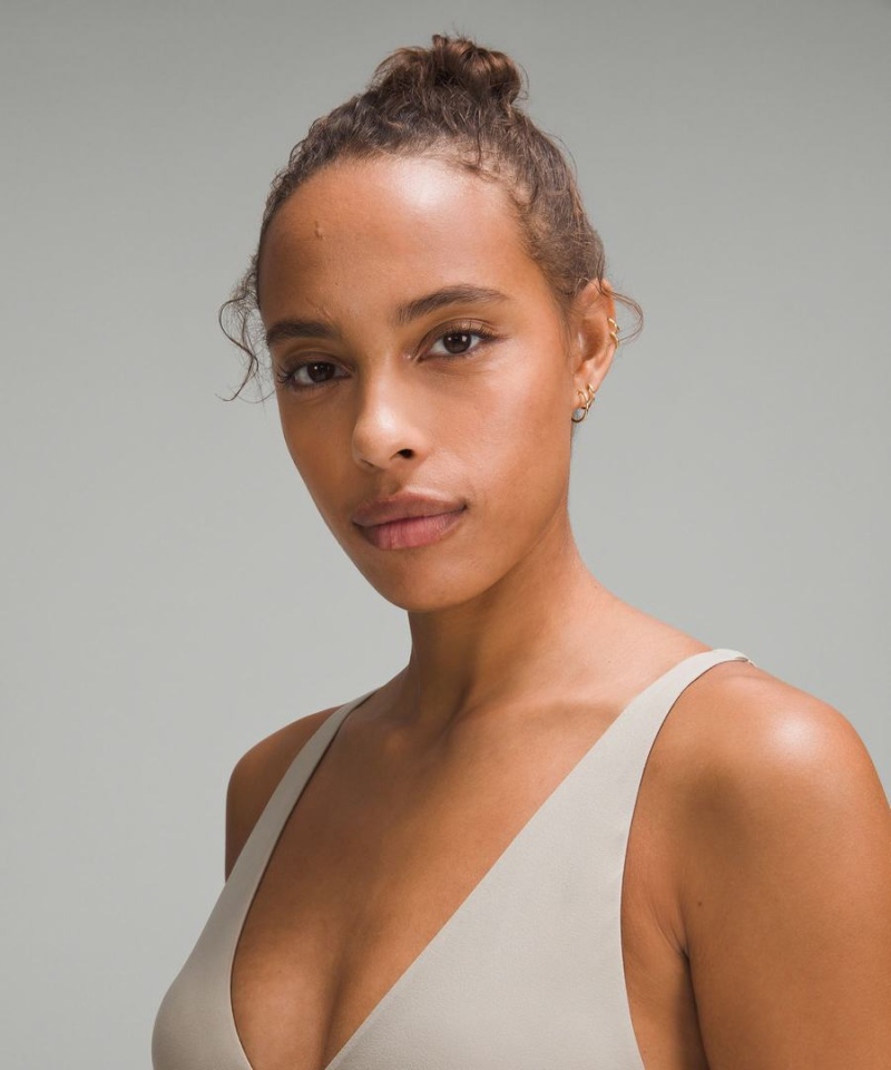 Lululemon Wundermost Ultra-Soft Nulu Triangle Bralette A–D Cups Sport BH Dam Grå Sverige | WZFXRN738