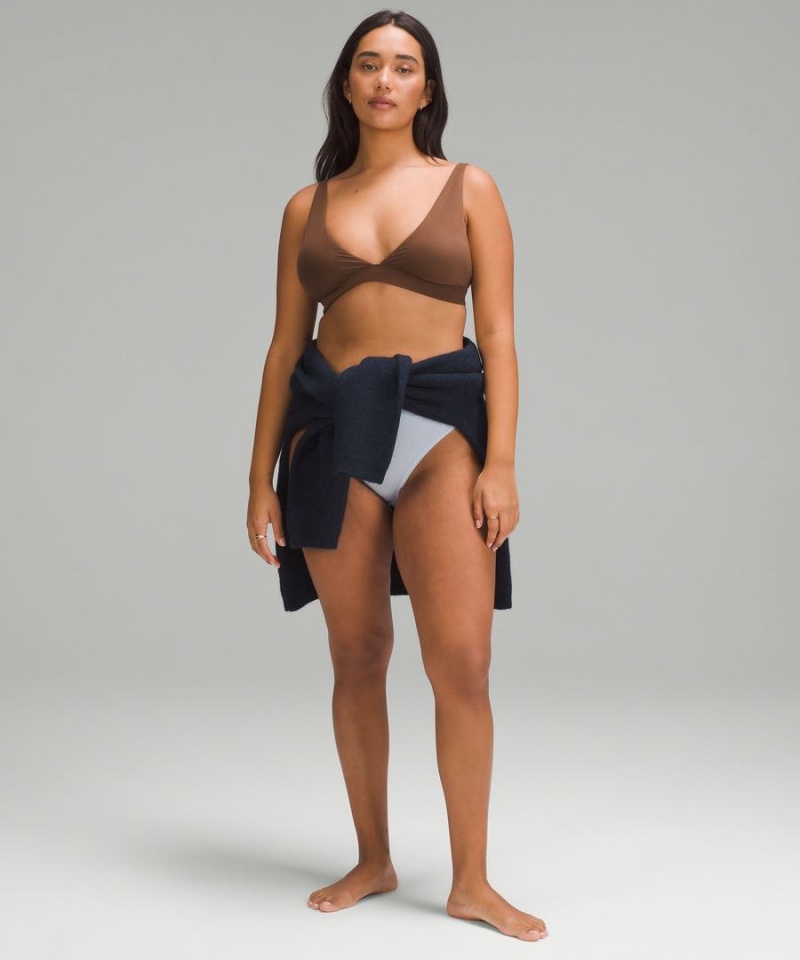 Lululemon Wundermost Ultra-Soft Nulu Triangle Bralette A–D Cups Sport BH Dam Choklad Sverige | FBZAPU568