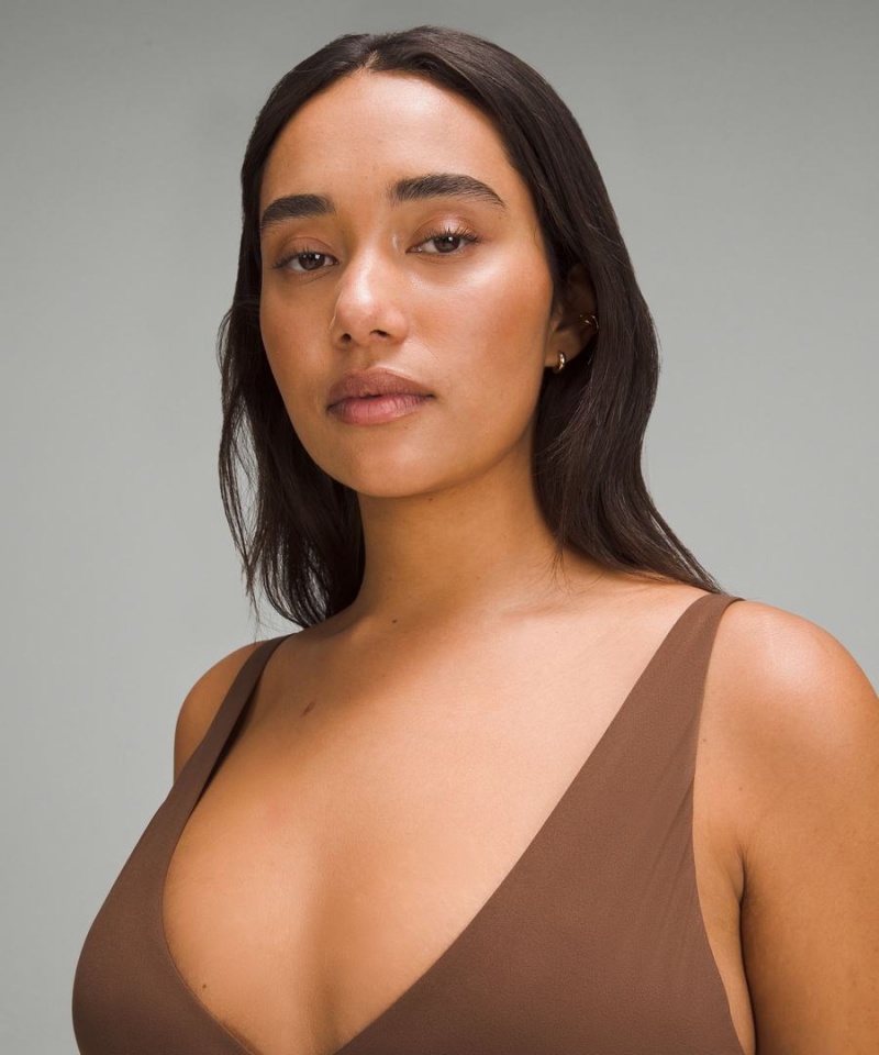 Lululemon Wundermost Ultra-Soft Nulu Triangle Bralette A–D Cups Sport BH Dam Choklad Sverige | FBZAPU568