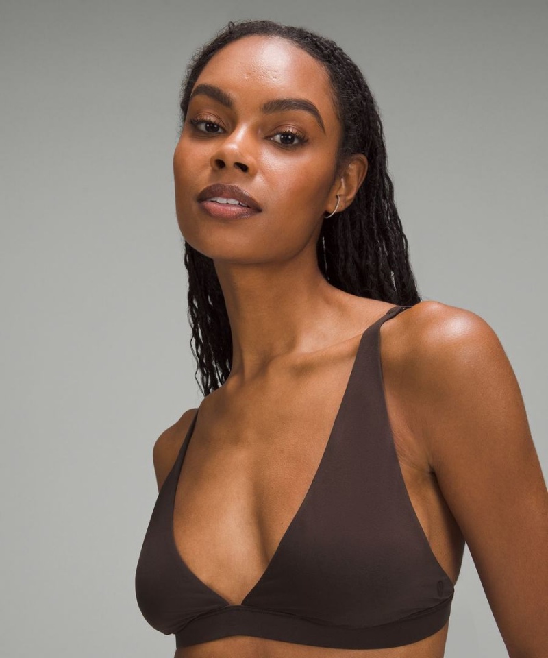 Lululemon Wundermost Ultra-Soft Nulu Triangle Bralette A–D Cups Sport BH Dam Choklad Sverige | ASOPFC694