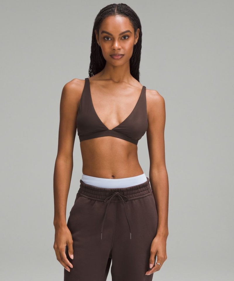 Lululemon Wundermost Ultra-Soft Nulu Triangle Bralette A–D Cups Sport BH Dam Choklad Sverige | ASOPFC694