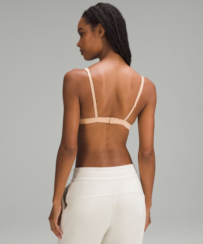 Lululemon Wundermost Ultra-Soft Nulu Triangle Bralette A–D Cups Sport BH Dam Beige Sverige | QTVUXA542