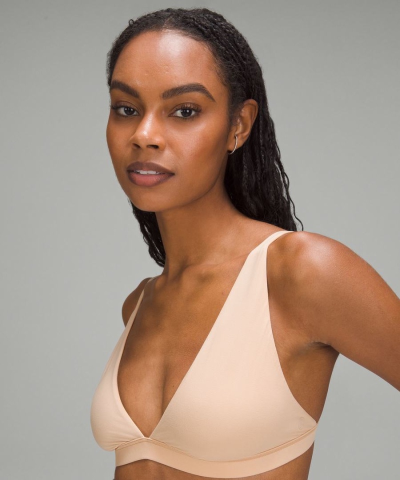 Lululemon Wundermost Ultra-Soft Nulu Triangle Bralette A–D Cups Sport BH Dam Beige Sverige | QTVUXA542