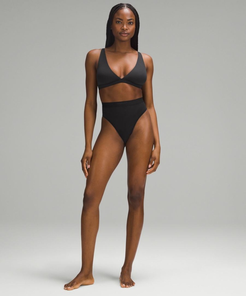 Lululemon Wundermost Ultra-Soft Nulu Triangle Bralette A–D Cups Sport BH Dam Svarta Sverige | YKPWSB653