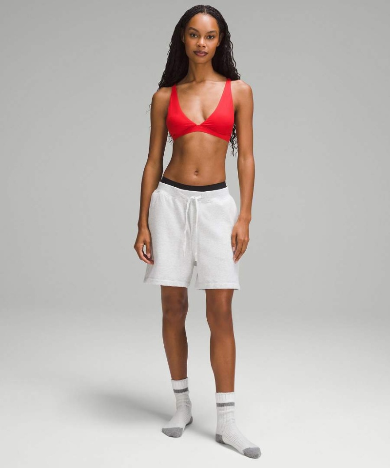 Lululemon Wundermost Ultra-Soft Nulu Triangle Bralette A–D Cups Sport BH Dam Röda Sverige | HJGKAZ869