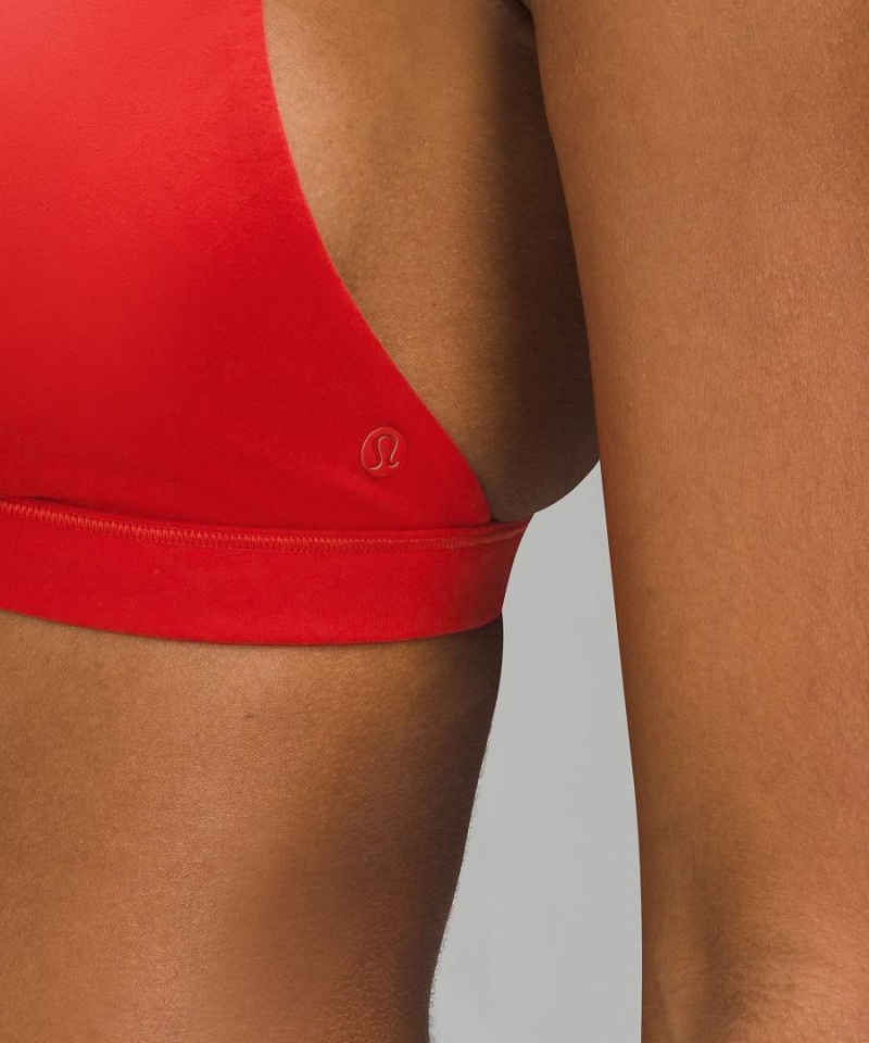 Lululemon Wundermost Ultra-Soft Nulu Triangle Bralette A–D Cups Sport BH Dam Röda Sverige | HJGKAZ869