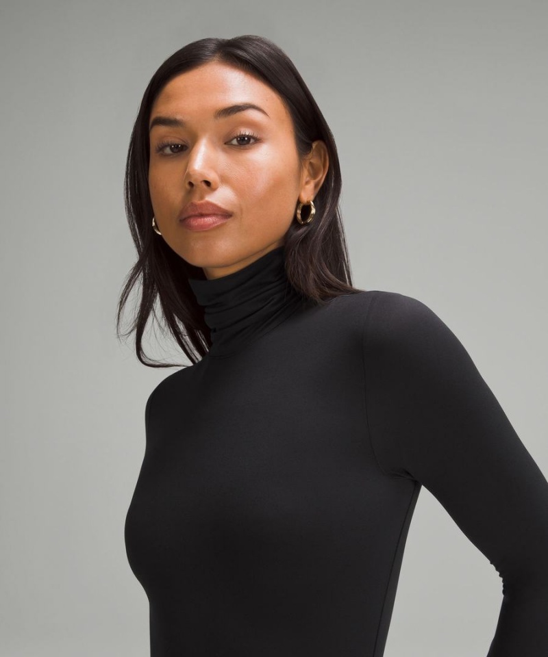 Lululemon Wundermost Ultra-Soft Nulu Turtleneck Body Dam Svarta Sverige | BQFRJZ920