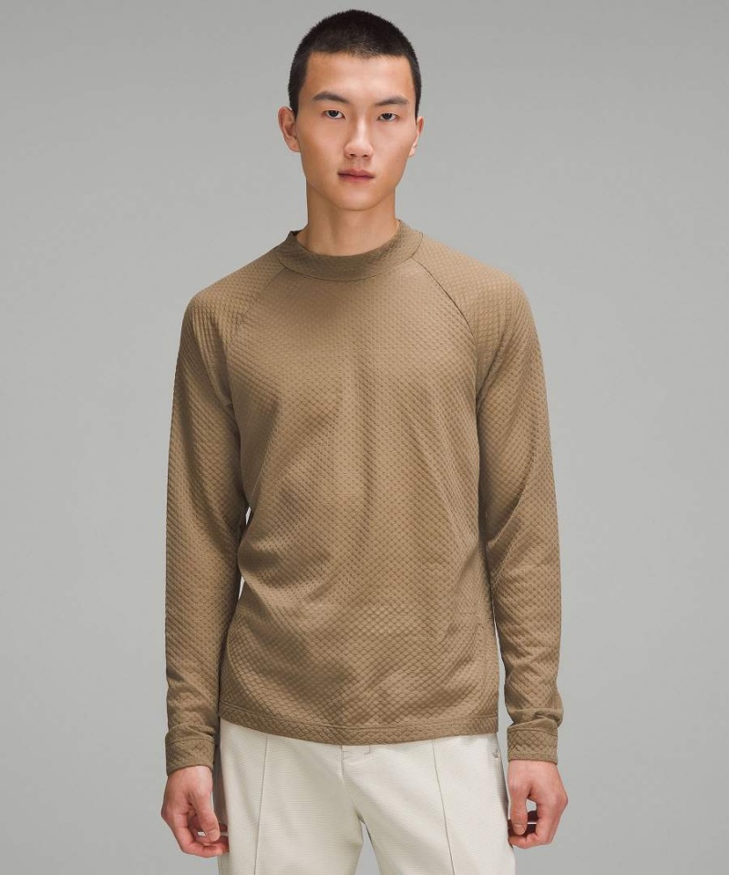 Lululemon lab Andas Ull-Blend Löpar Långärmad Tröja Herr Khaki Sverige | RDPEBQ864