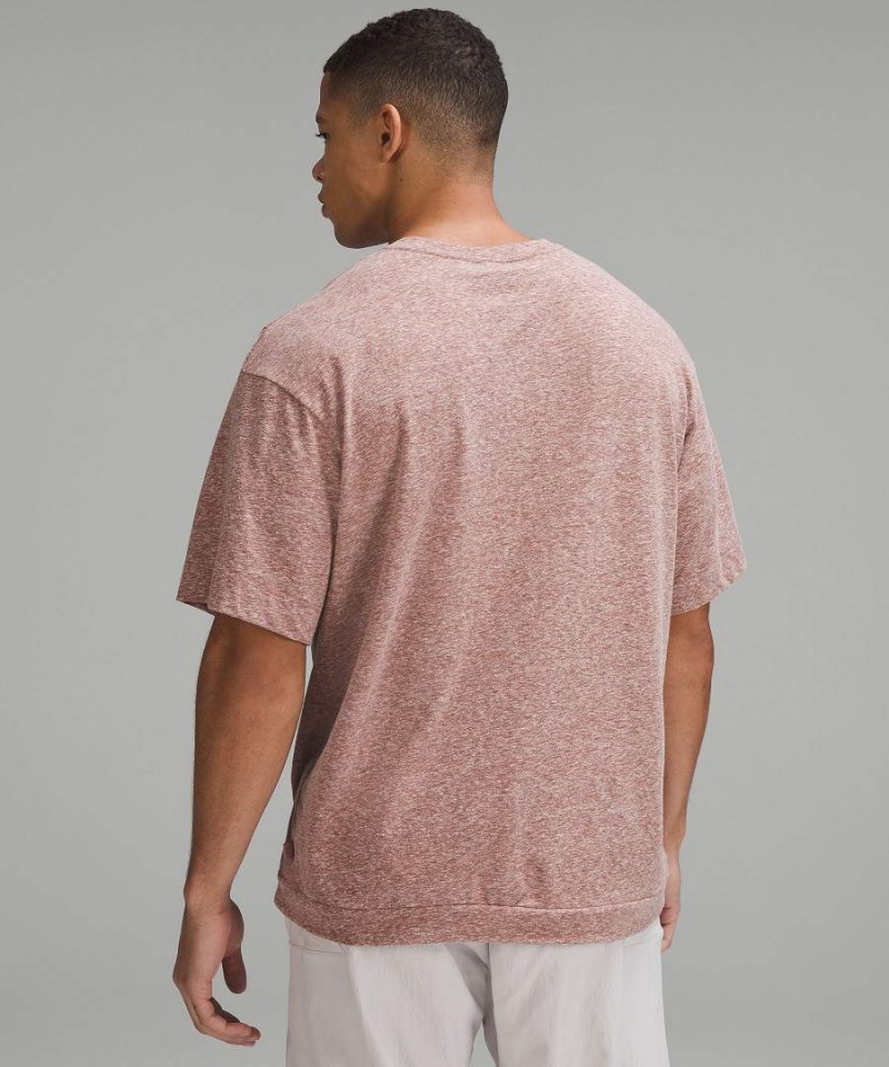 Lululemon lab Bomull-Blend Tryck T-shirt Herr Rosa Sverige | RHADBW402