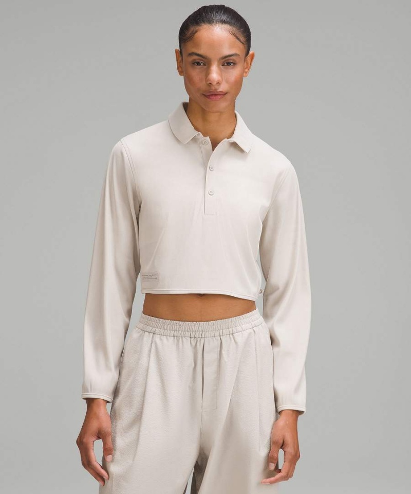 Lululemon lab Cupro Cropped Long-Sleeve Piketröja Dam Grå Sverige | SJREDX806