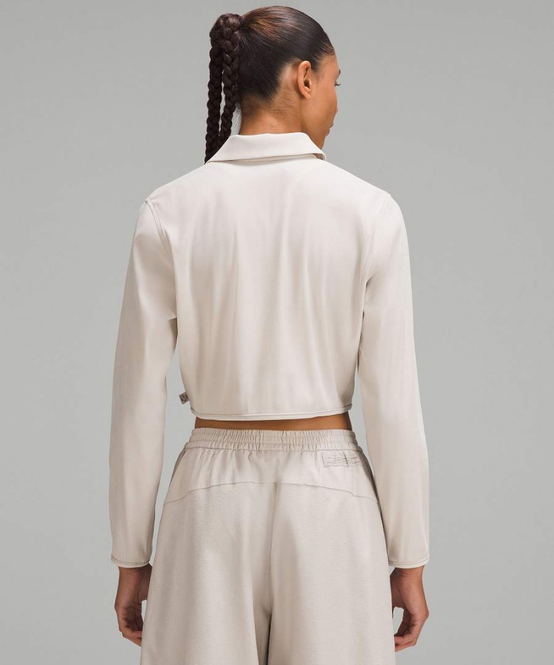 Lululemon lab Cupro Cropped Long-Sleeve Piketröja Dam Grå Sverige | SJREDX806