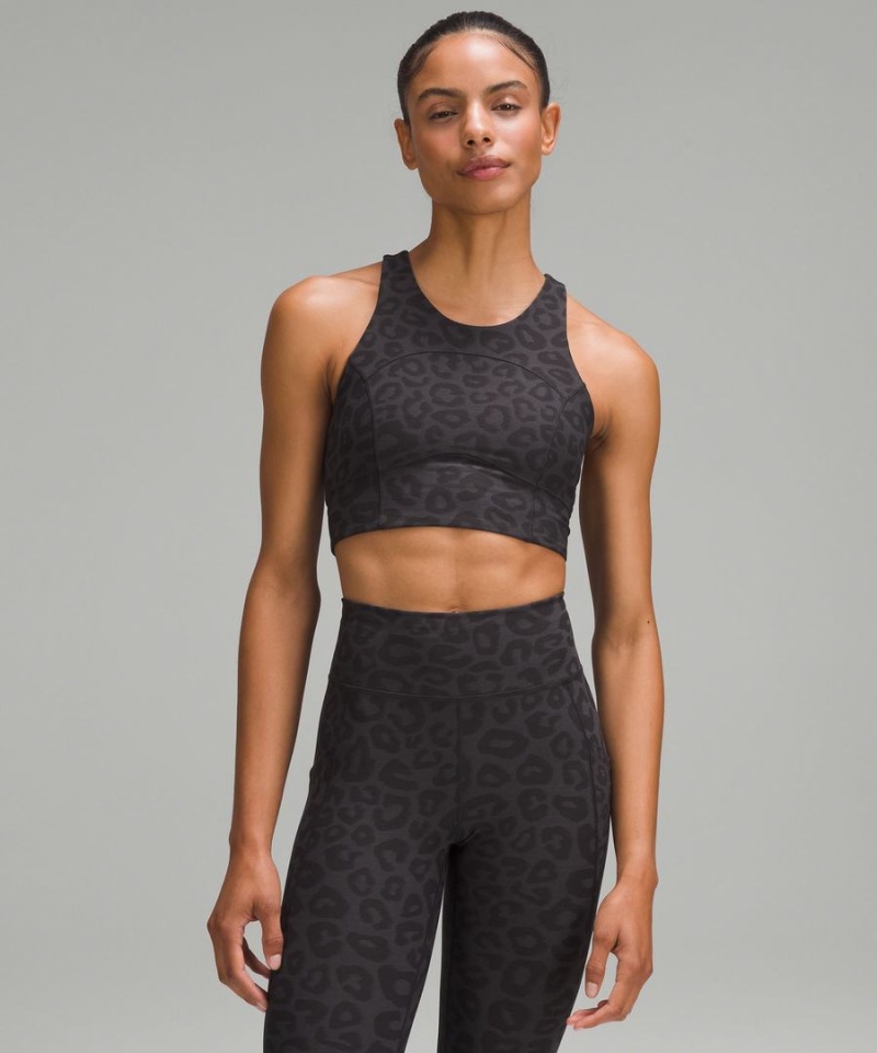 Lululemon lab Everlux Jacquard Train Sport BH Dam Mörkgrå Svarta Sverige | SWGHXN914