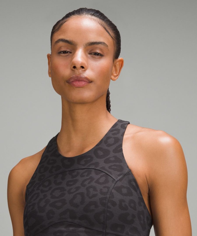 Lululemon lab Everlux Jacquard Train Sport BH Dam Mörkgrå Svarta Sverige | SWGHXN914
