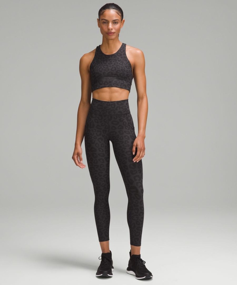 Lululemon lab Everlux Jacquard Train Sport BH Dam Mörkgrå Svarta Sverige | SWGHXN914